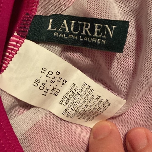 Lauren Ralph Lauren fuchsia tankini 2 piece set size 10 - Picture 9 of 9